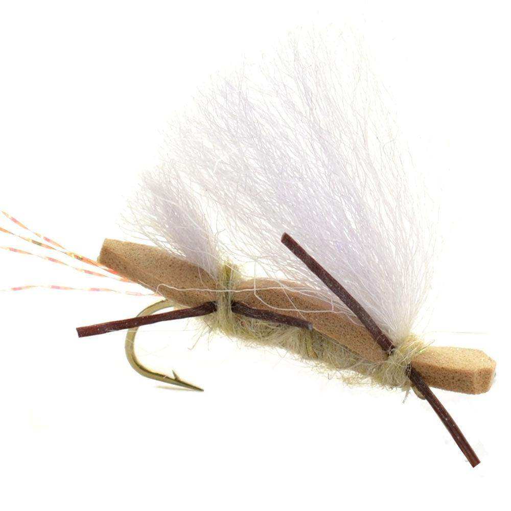 4 Pack Chubby Chernobyl Ant Tan Foam Body Grasshopper Fly - Hook Size 10 - Skoutley Outdoors LLC