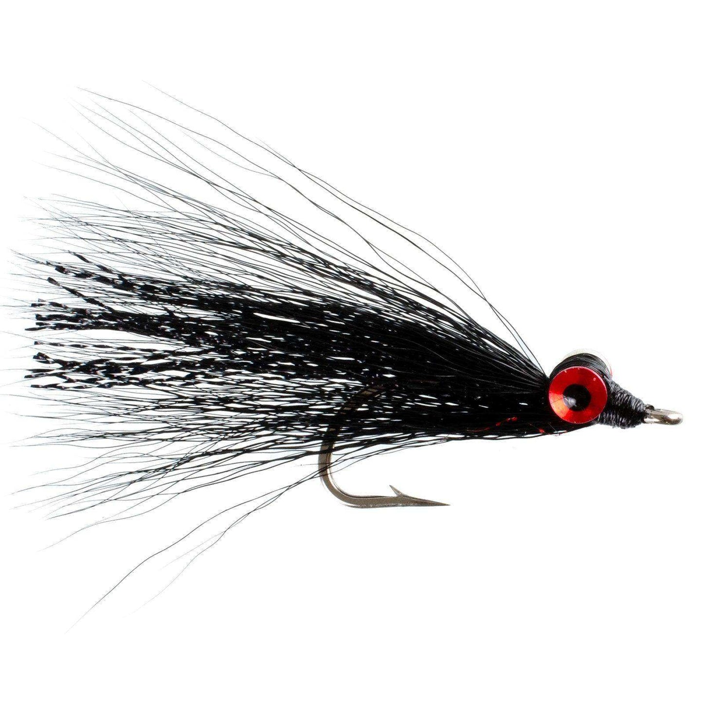 Clousers Deep Minnow Black - Streamer Fly Fishing Flies - 4 Saltwater and Bass Flies - Hook Size 1/0 - Skoutley Outdoors LLC