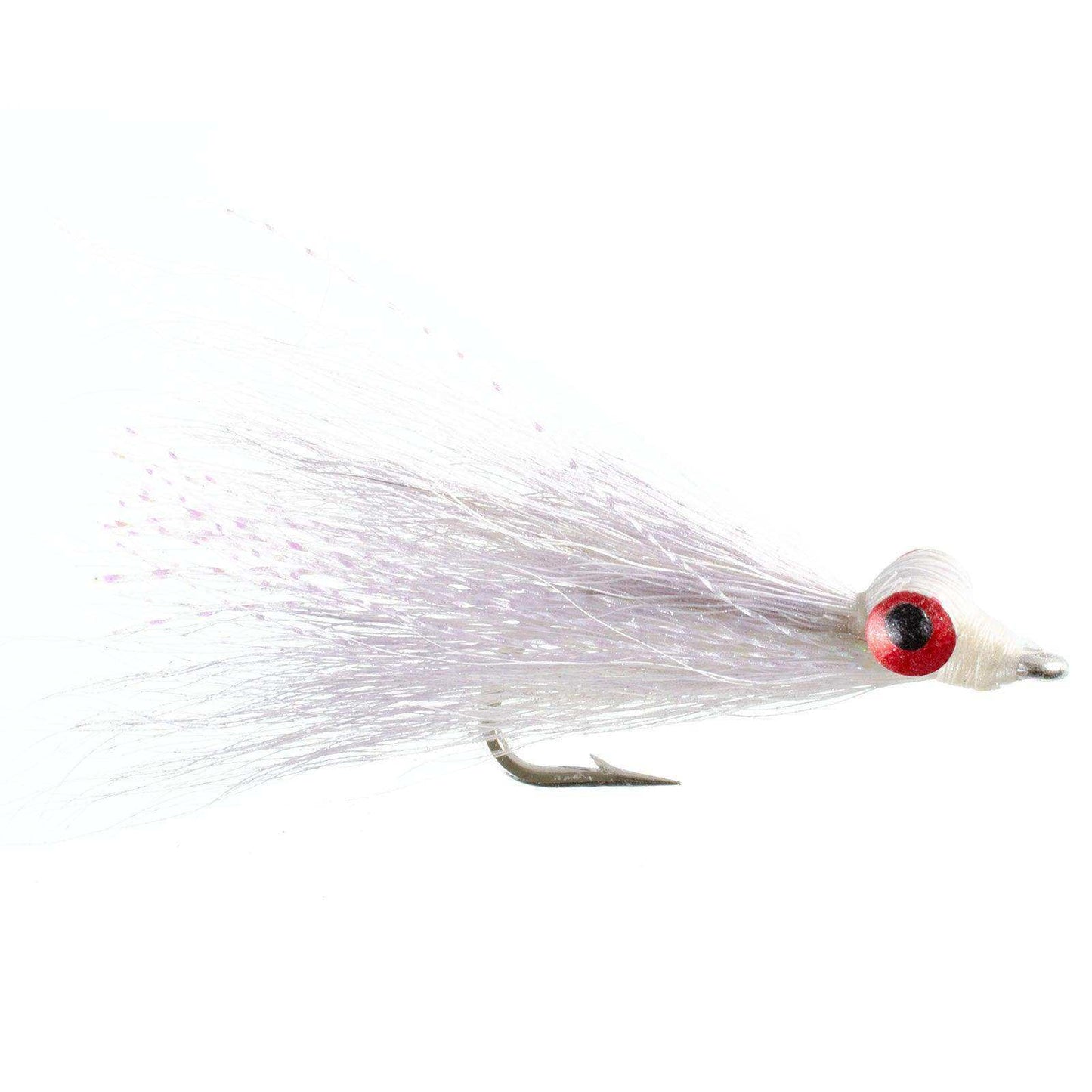 Clousers Deep Minnow White - Streamer Fly Fishing Flies - 4 Saltwater and Bass Flies - Hook Size 1/0 - Skoutley Outdoors LLC