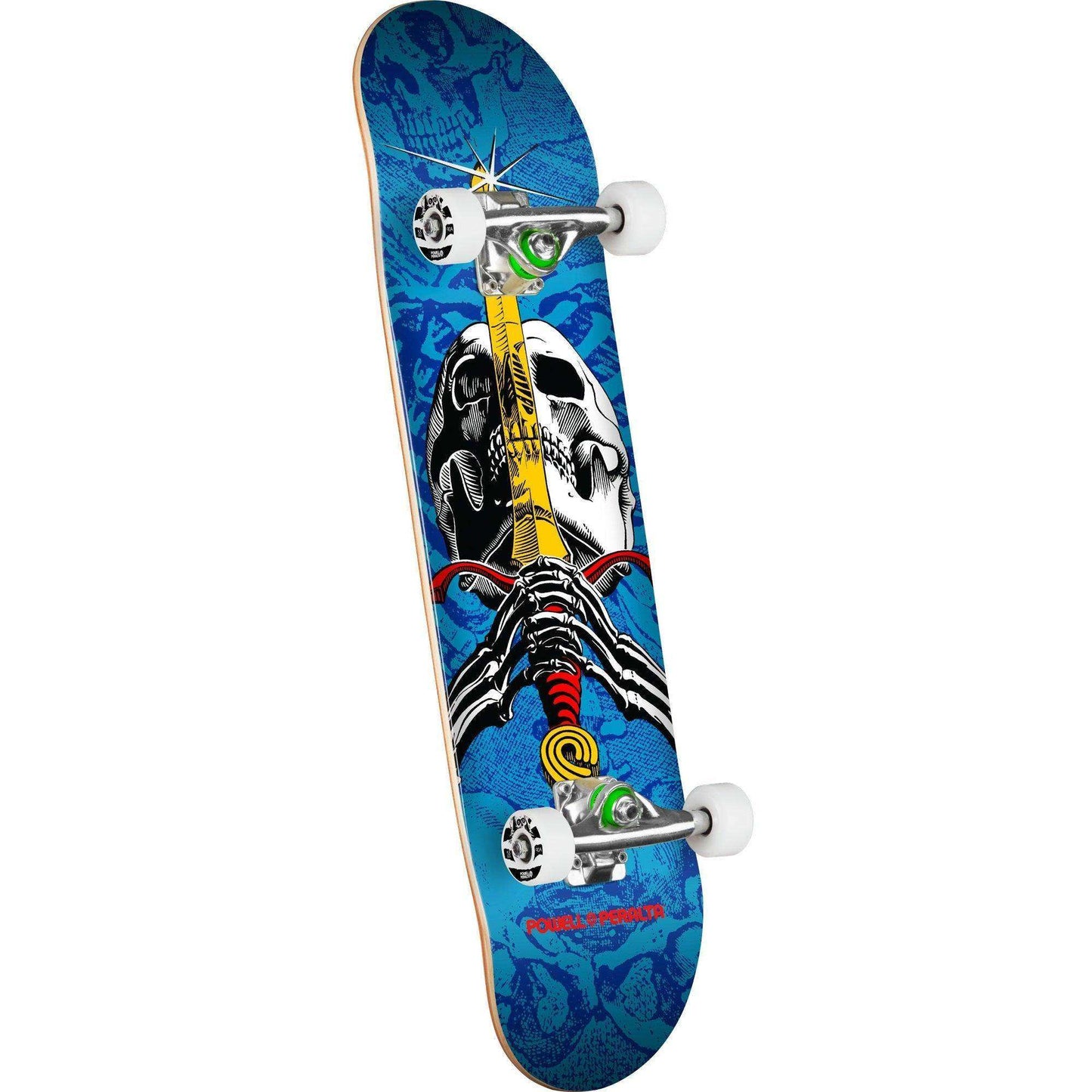 Powell Peralta Skull & Sword Birch Skateboard Complete - 7.5″ Blue - Skoutley Outdoors LLC