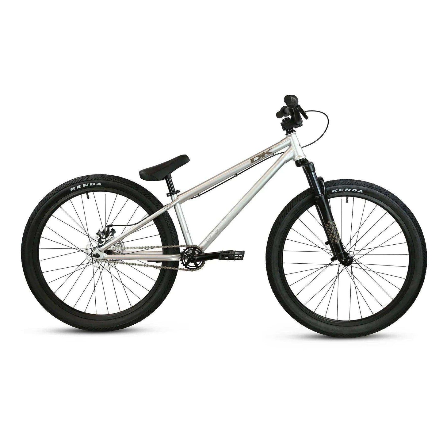 DK Lunex 26″ Complete Dirt Jumper Bike - Silver - Skoutley Outdoors LLC