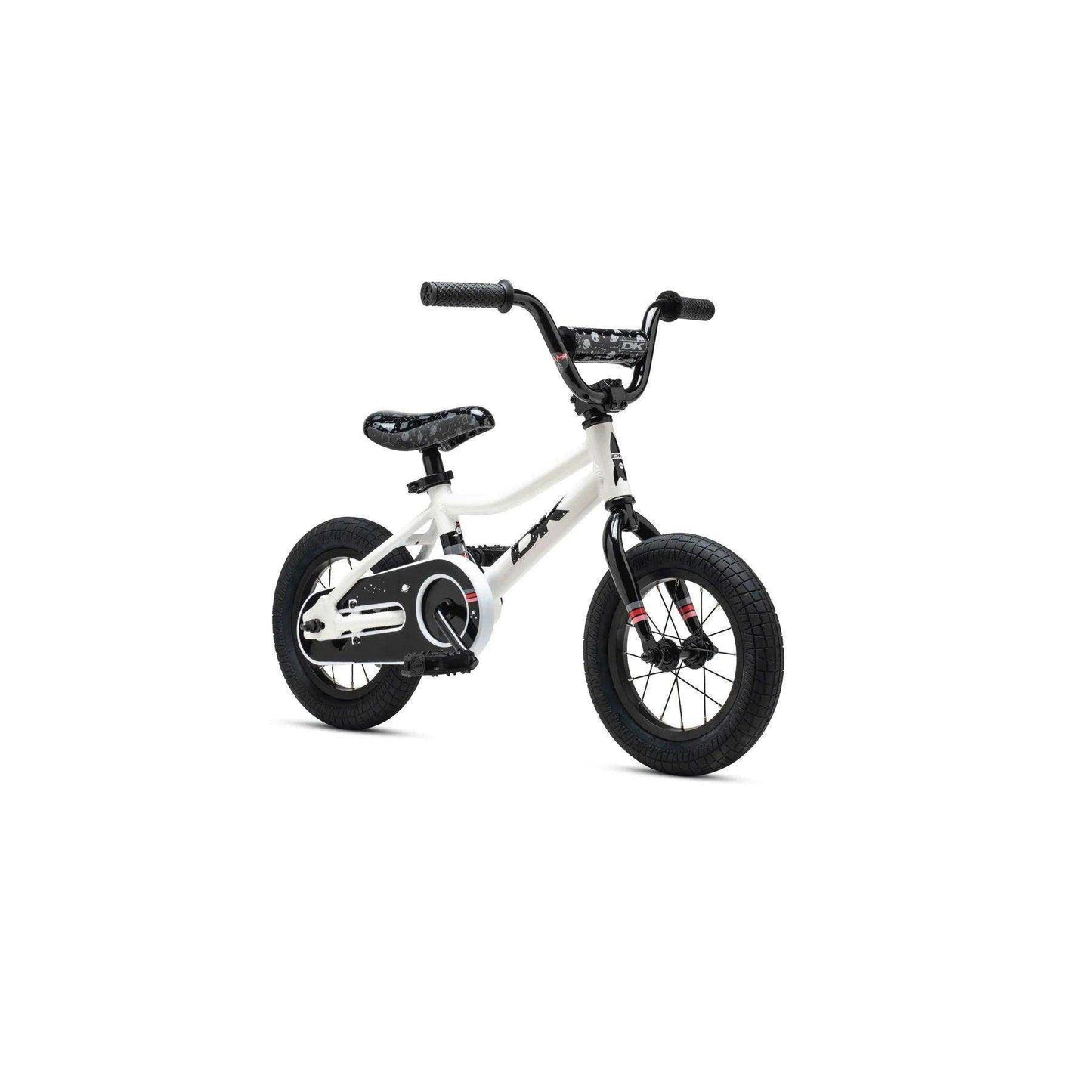 DK Devo 12″ Kids Complete BMX Bike - White - Skoutley Outdoors LLC