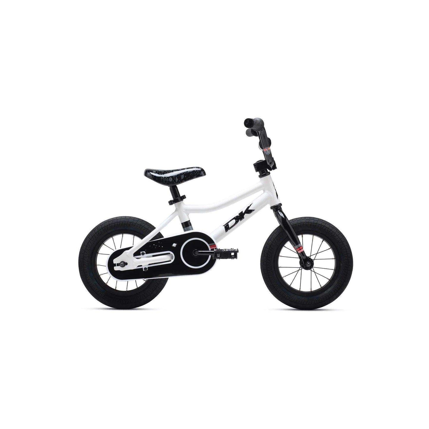 DK Devo 12″ Kids Complete BMX Bike - White - Skoutley Outdoors LLC