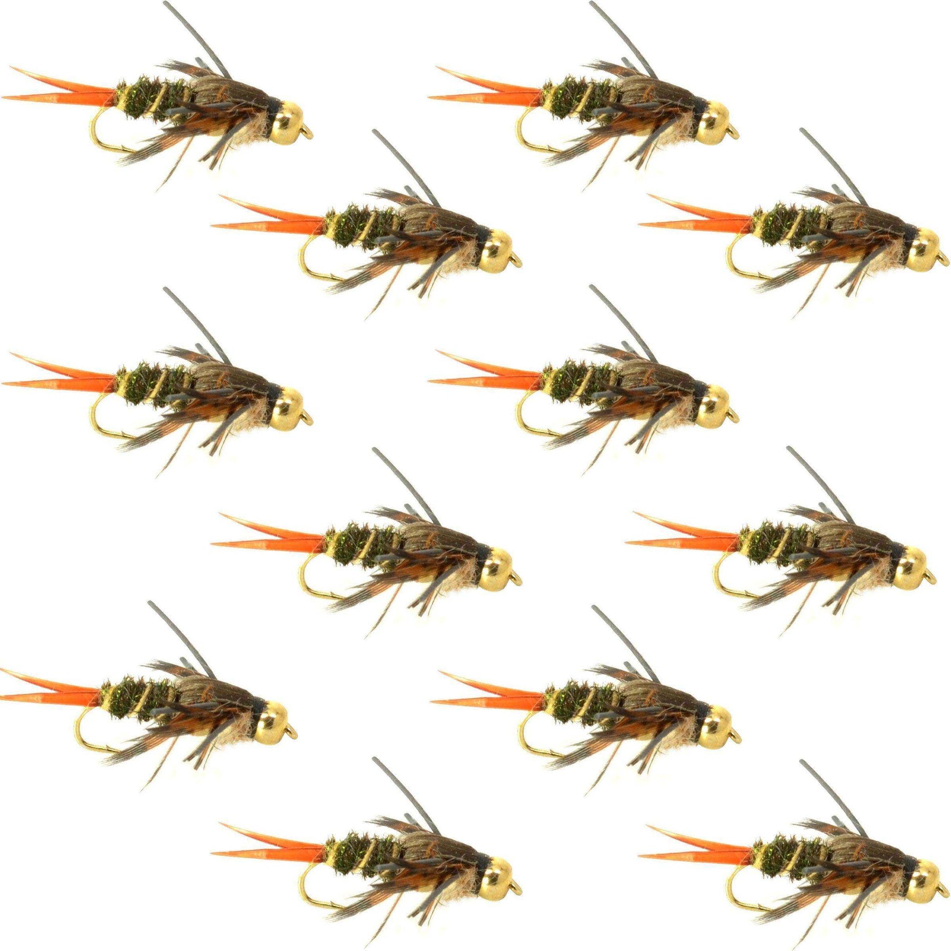 Double Bead Twenty Incher Nymph Fly Fishing Flies - 1 Dozen Flies Hook Size 8 - Skoutley Outdoors LLC