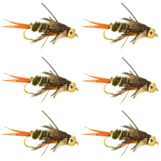 Double Bead Twenty Incher Nymph Fly Fishing Flies - 6 Flies Hook Size 12 - Skoutley Outdoors LLC