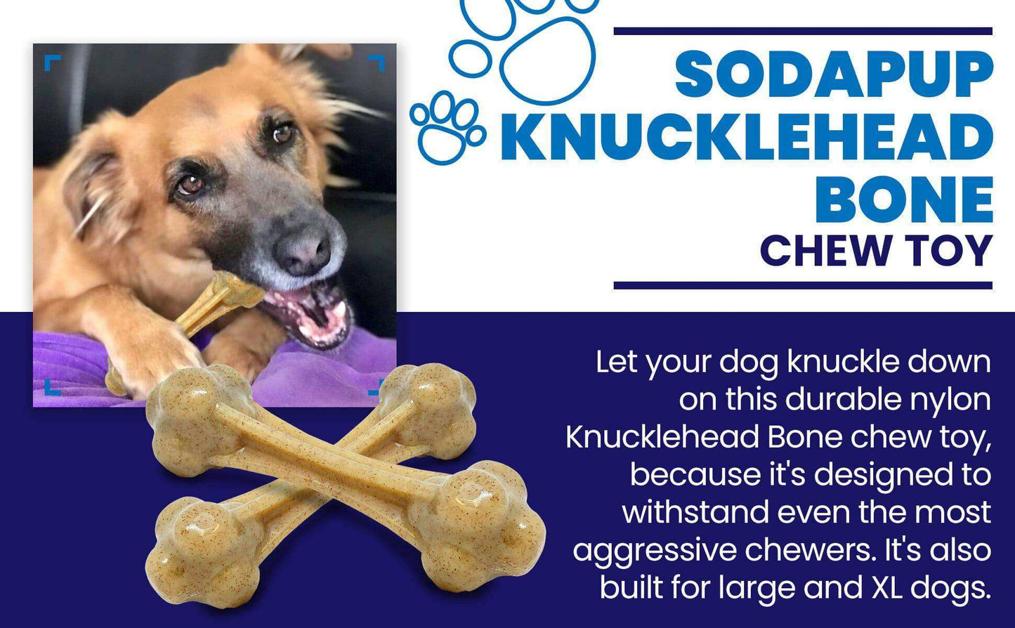 Knuckle Bone Ultra Durable Nylon Dog Chew Toy - Skoutley Outdoors LLC