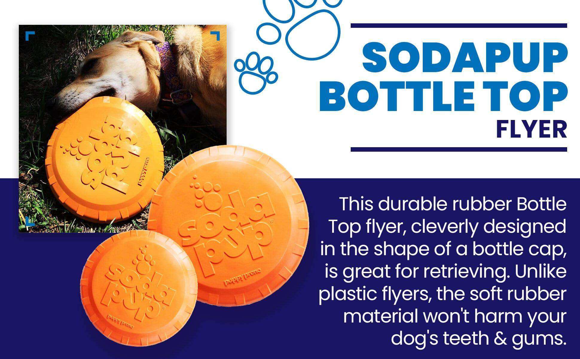 Bottle Top Flyer Durable Rubber Retrieving Frisbee - Orange - Skoutley Outdoors LLC