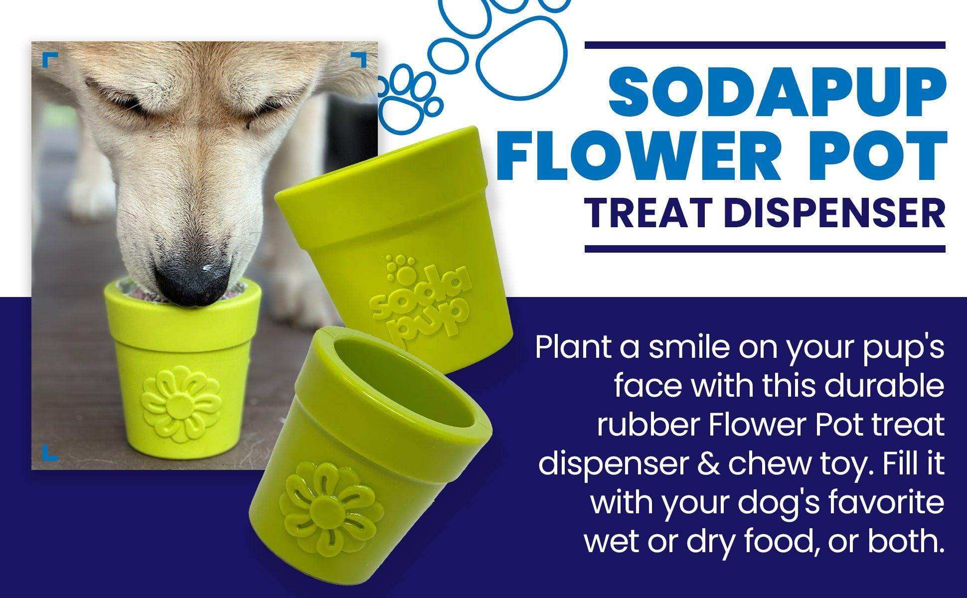 Large Flower Pot Durable PUP-X Rubber eCup Treat Dispenser & Enrichment Toy - Skoutley Outdoors LLC