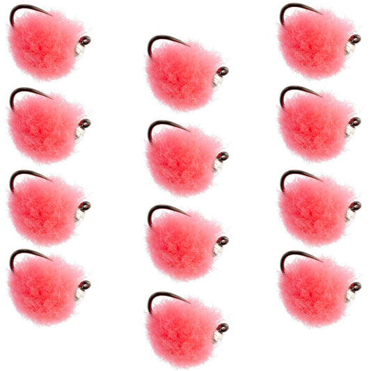 Tungsten Bead Tactical Euro Jig Egg Barbless Czech Nymph Fly - 1 Dozen Flies Size 16 - Skoutley Outdoors LLC