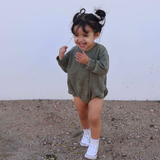 Vintage Sweatshirt Bubble Romper - Skoutley Outdoors LLC