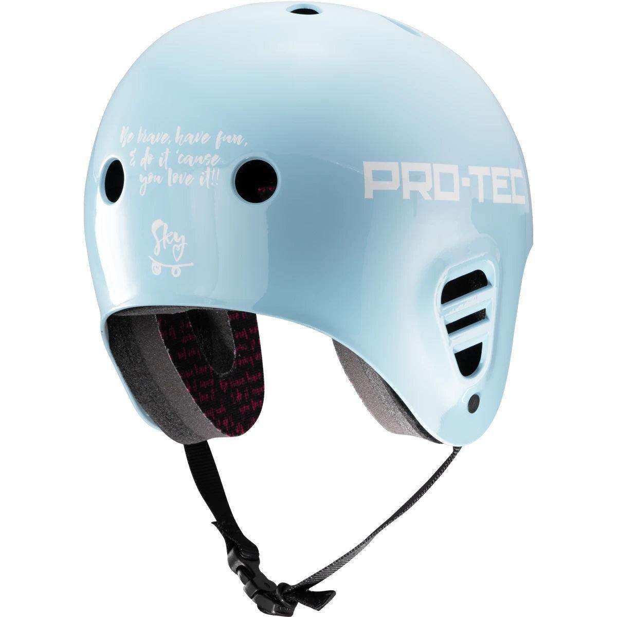 ProTec Classic Full Cut Helmet Sky Brown - Light Blue/White - Skoutley Outdoors LLC