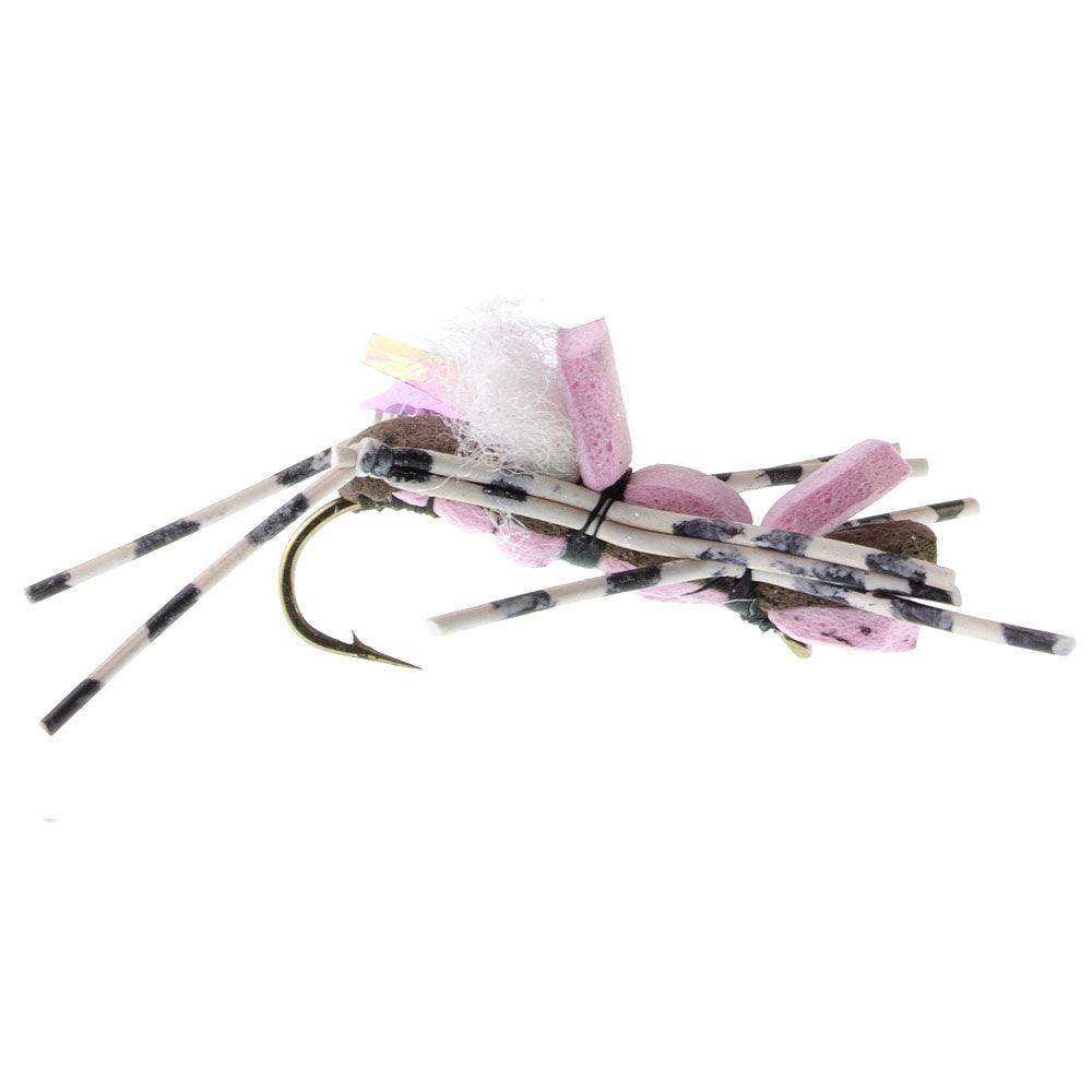 Fat Albert Pink Foam Body Grasshopper Fly - 6 Flies Hook Size 10 - Skoutley Outdoors LLC