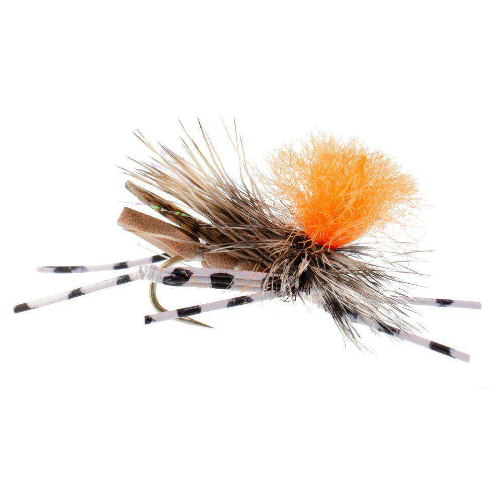 Trout Fly Assortment - High Visibility Feth Grasshopper Dry Fly Collection 1 Dozen Flies - Foam Body Hopper Flies - Size 10 - Skoutley Outdoors LLC