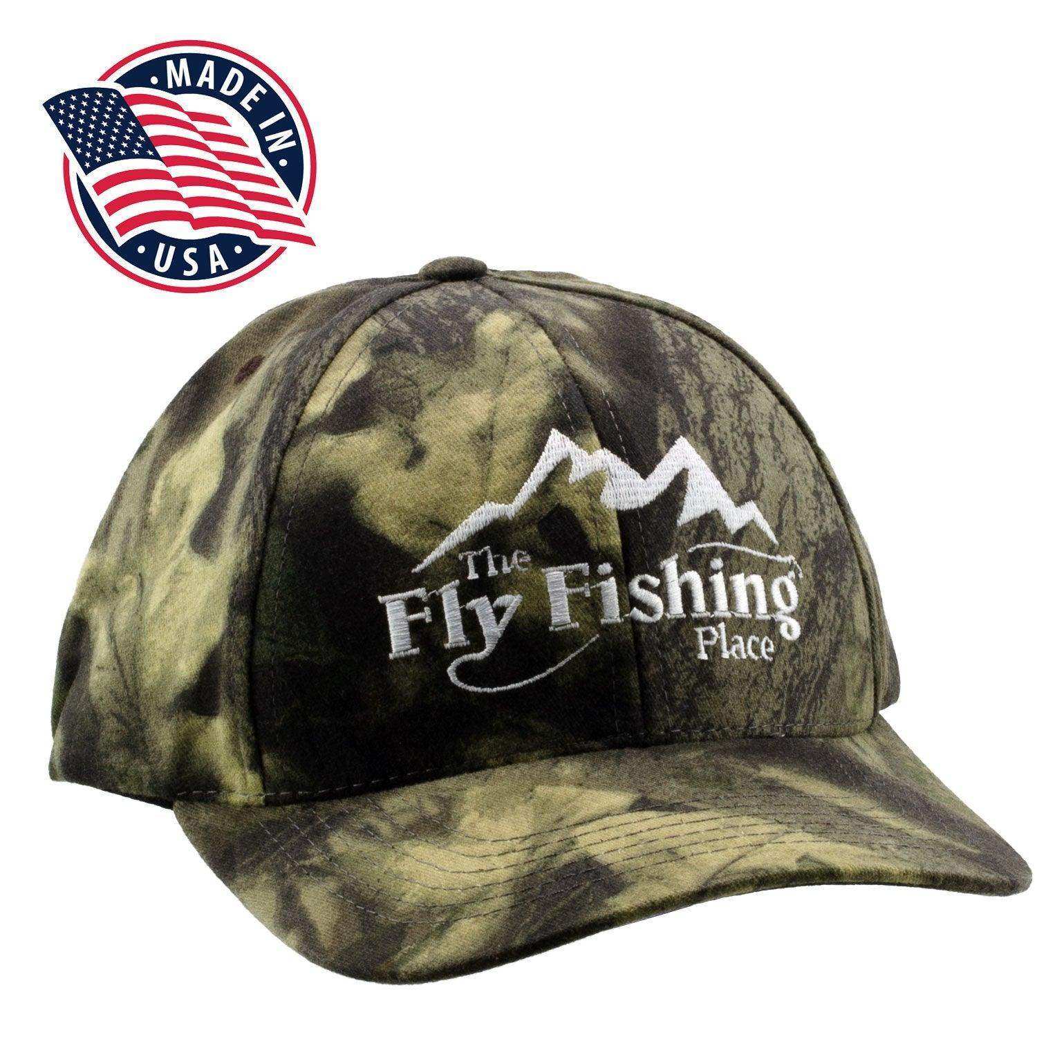 The Fly Fishing Place Logo Cap | Low Profile Mossy Oak Break Up Camo | Made In The USA - Skoutley Outdoors LLC