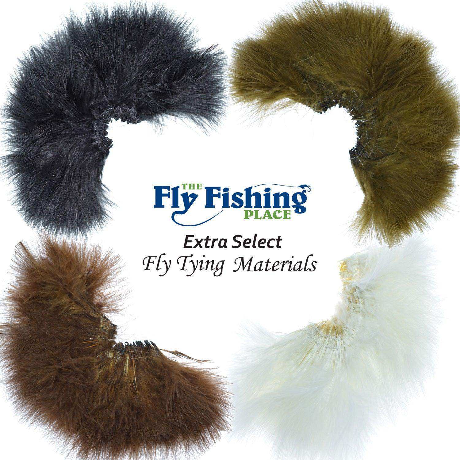 Select Strung Long Spey Marabou Master Pack - 4 Colors - White Dark Brown Sculpin Olive Black - Skoutley Outdoors LLC