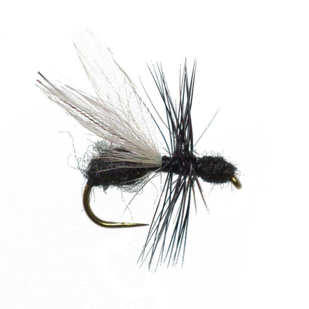 Barbless Black Fur Flying Ant Terrestrial Trout Dry Fly Fishing Flies - 1 Dozen Flies Hook Size 14 - Skoutley Outdoors LLC