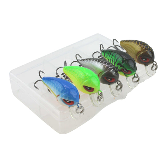 5pc Mini Crankbait Assortment, 1.25" Long | Floating | FORTIS - Skoutley Outdoors LLC