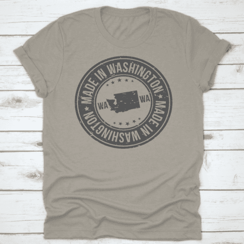 Round Illustration Stamp With Typography Text Of "Made In Washington" - Skoutley Outdoors LLC