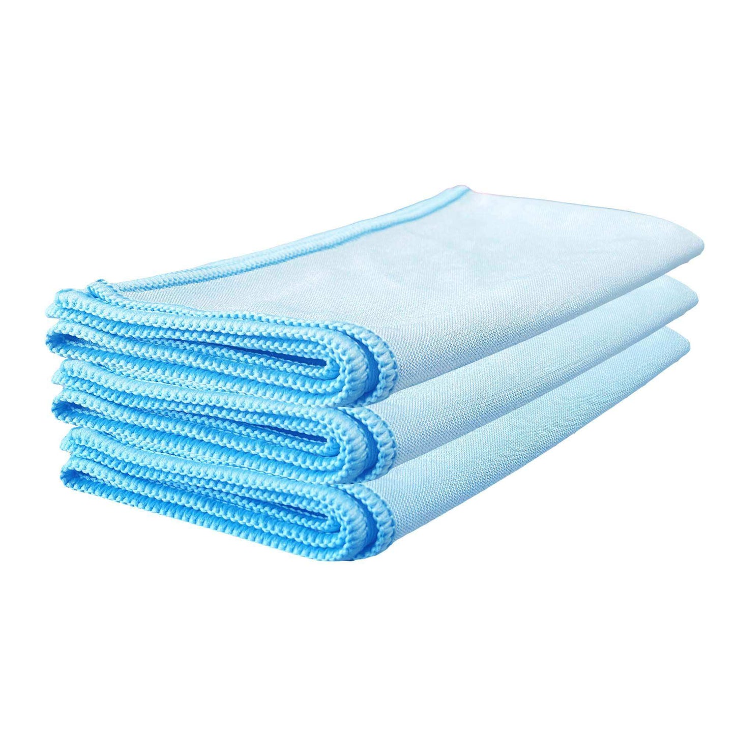 WASH&WHIPS Wipe Once Microfiber Glass Cleaning Cloth Pro - 3 Pack - Skoutley Outdoors LLC