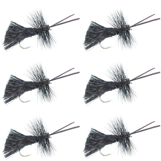 Goddard Caddis Black Dry Fly - 6 Flies Hook Size 14 - Skoutley Outdoors LLC