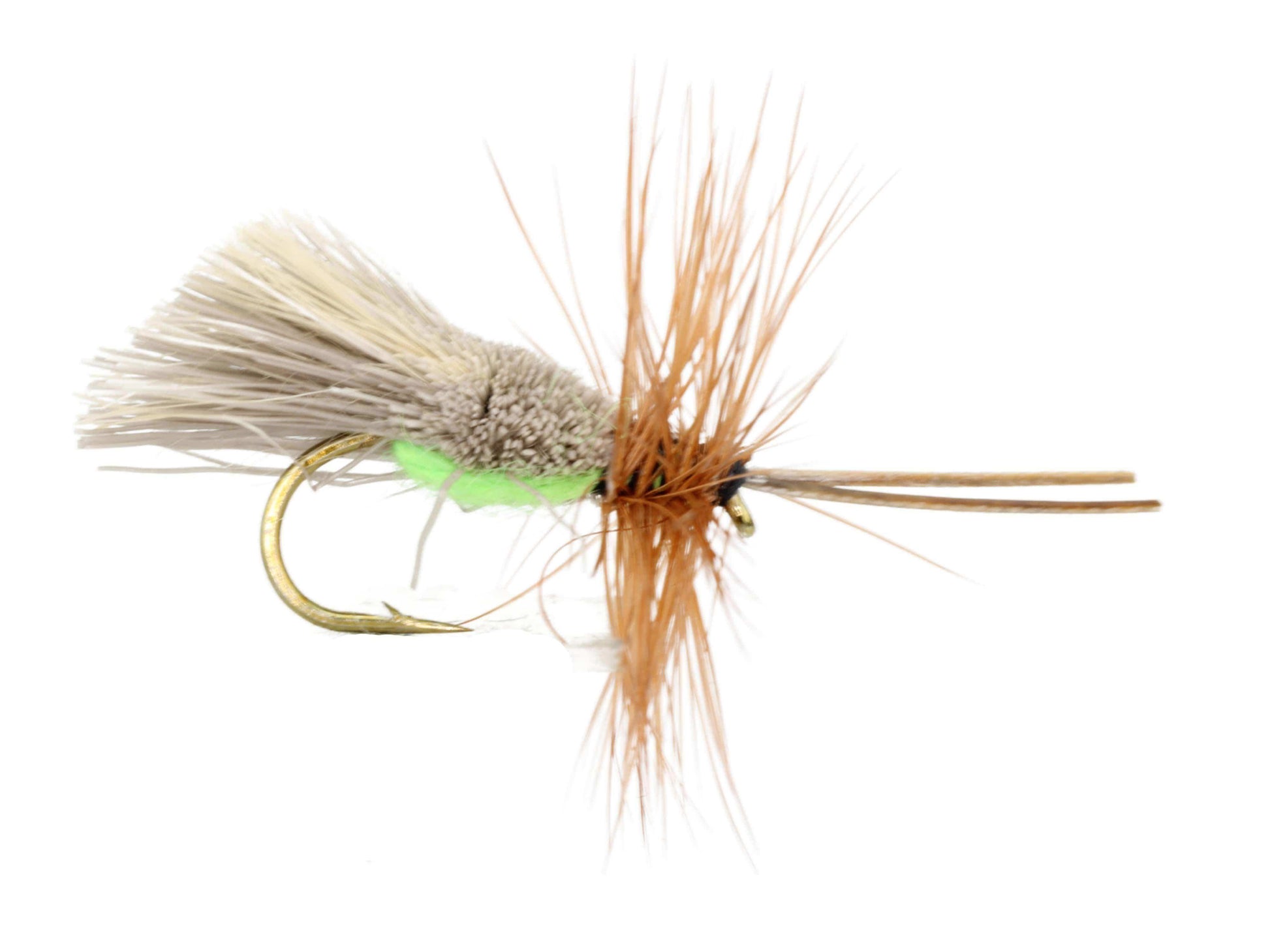 Goddard Caddis with Chartreuse Underside, Size 12 | Qty. 6 | Wild Water Fly Fishing - Skoutley Outdoors LLC