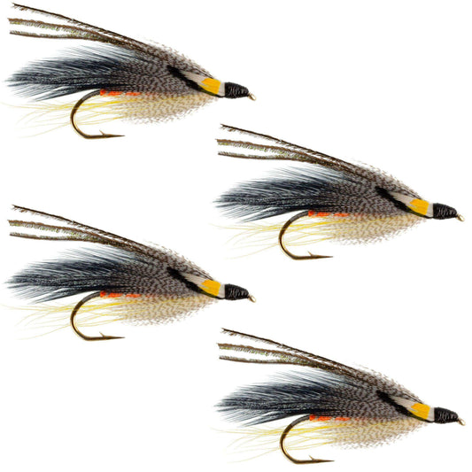 Gray Ghost Classic Streamer Flies - Set of 4- Hook Size 4 - Skoutley Outdoors LLC