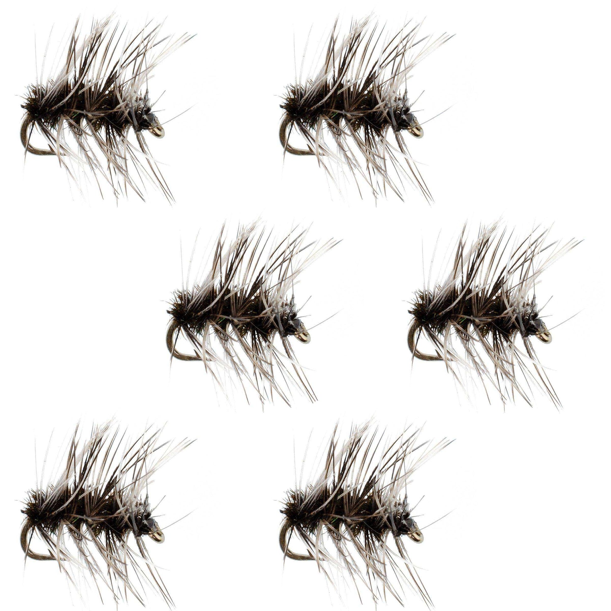 Griffiths Gnat Midge Trout Dry Fly Fishing Flies - 6 Flies Size 20 - Skoutley Outdoors LLC