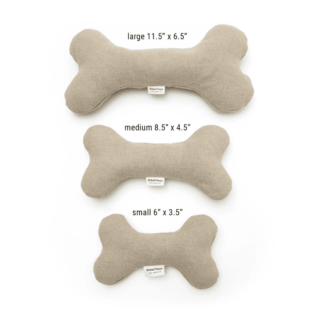 Plush Hemp Dog Bone Toy for Gentle Chewers | Soft & Squeaker Free - Skoutley Outdoors LLC