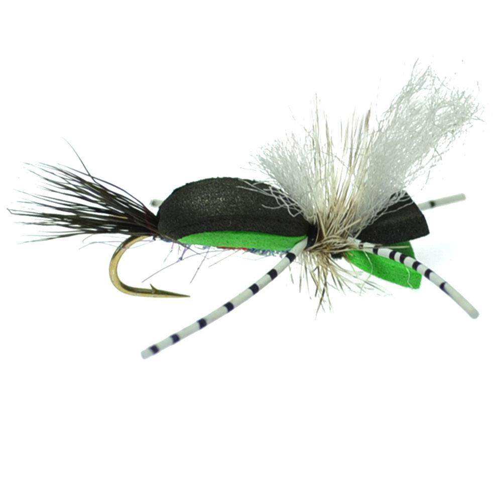 Hippie Stomper Size 14 Sampler - 4 Flies Foam Body Grasshopper Dry Fly - Skoutley Outdoors LLC