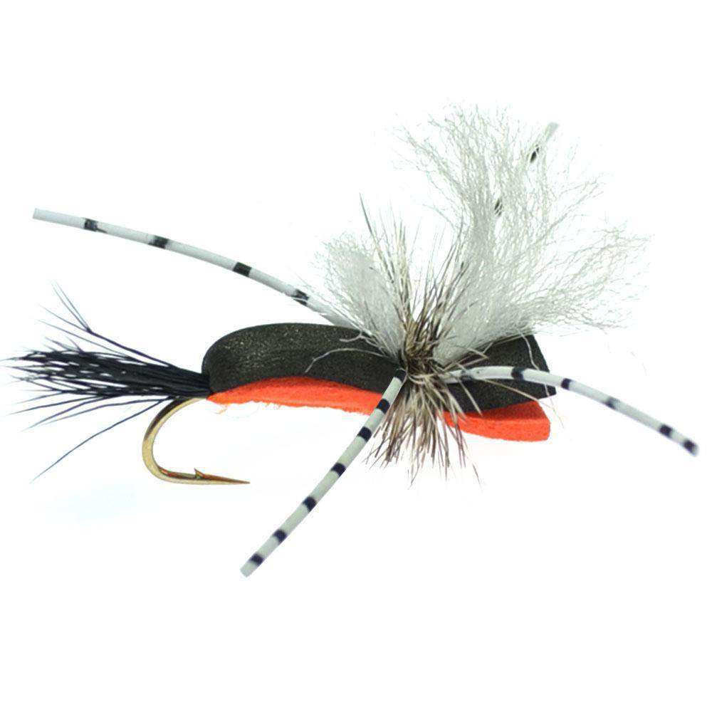 Hippie Stomper Size 14 Sampler - 4 Flies Foam Body Grasshopper Dry Fly - Skoutley Outdoors LLC