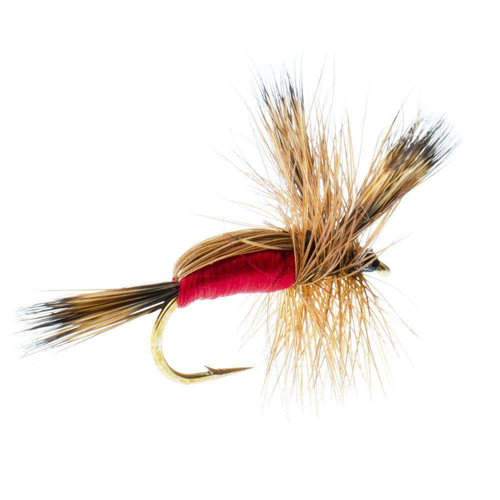 Red Humpy Classic Hair Wing Dry Fly - 1 Dozen Flies Hook Size 10 - Skoutley Outdoors LLC