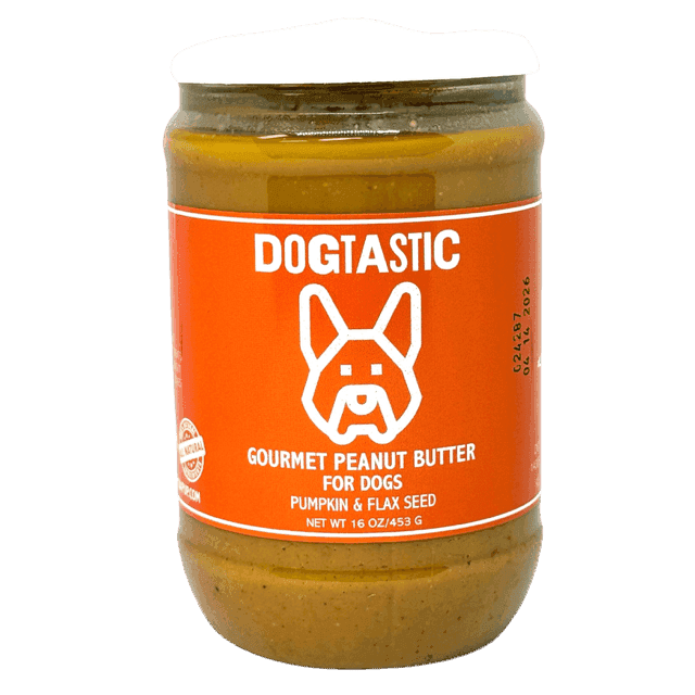 Dogtastic Gourmet Peanut Butter for Dogs - Pumpkin & Flax Seed Flavor - Skoutley Outdoors LLC