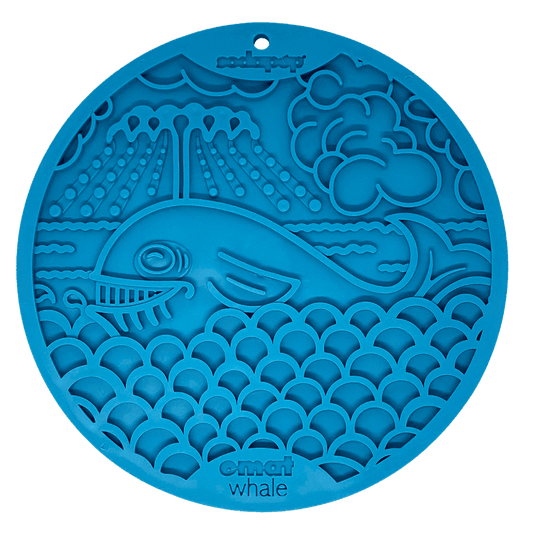 Whale Design eMat Enrichment Lick Mat With Suction Cups - Skoutley Outdoors LLC