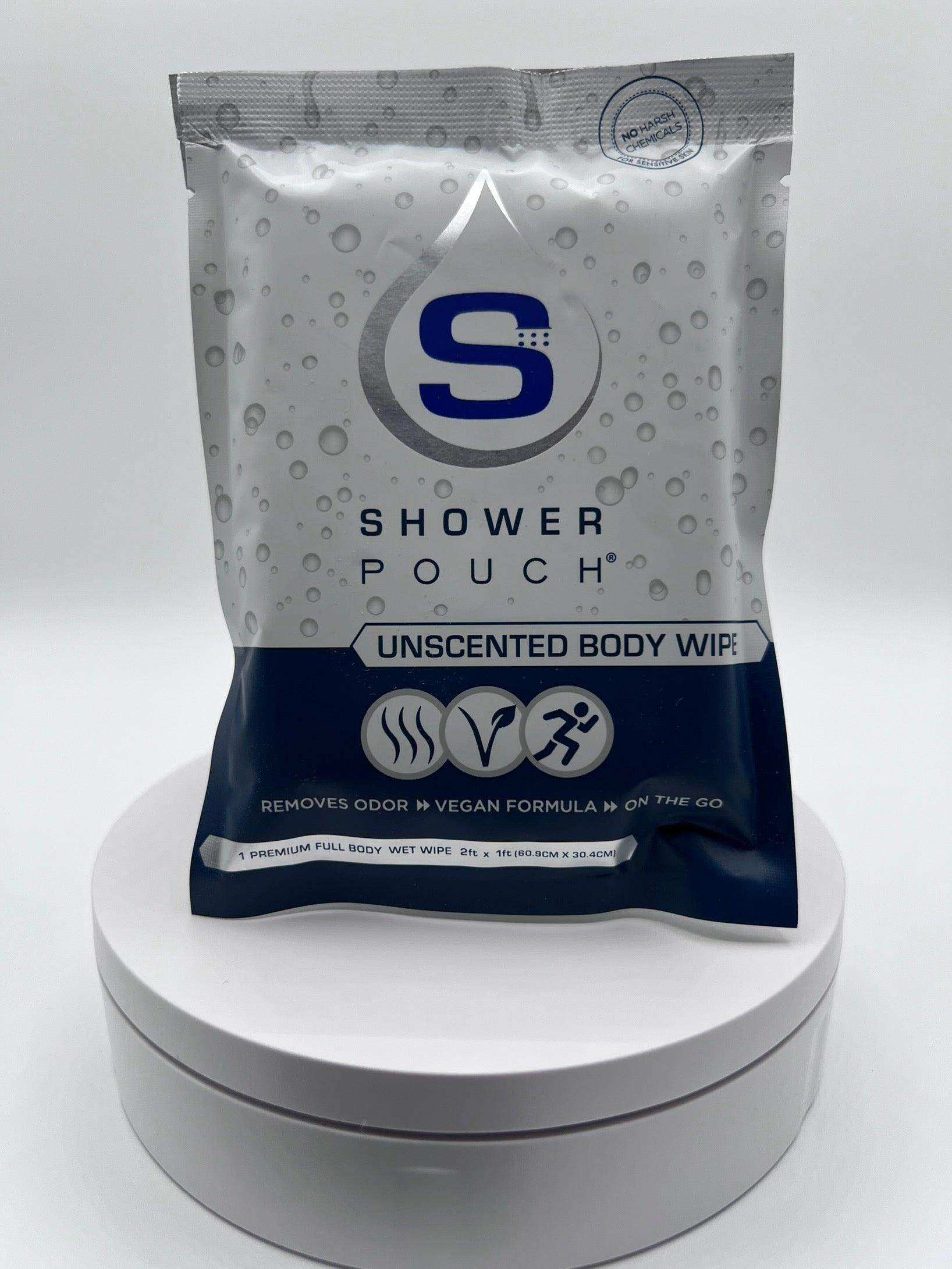 15-pack Shower Pouch XL (2' x 1') Body Wipes - Skoutley Outdoors LLC