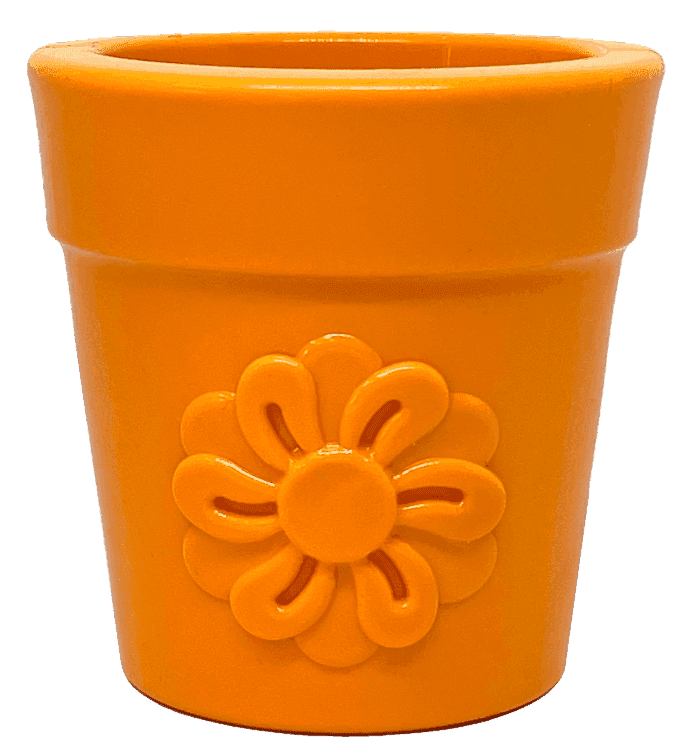 Large Flower Pot Durable PUP-X Rubber eCup Treat Dispenser & Enrichment Toy - Skoutley Outdoors LLC