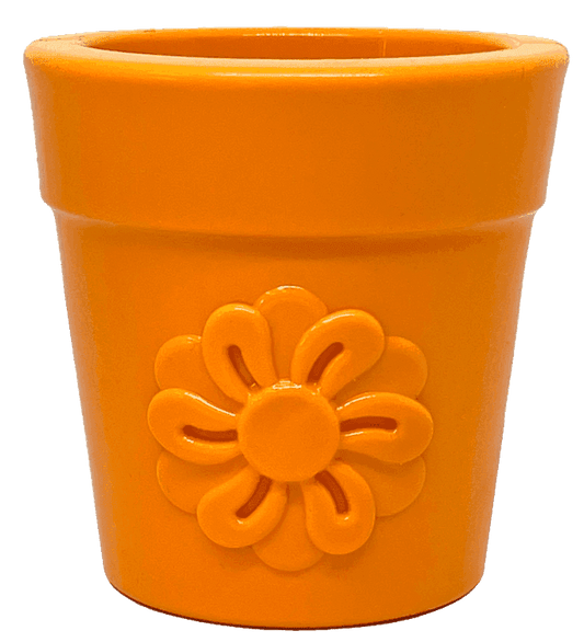 Large Flower Pot Durable PUP-X Rubber eCup Treat Dispenser & Enrichment Toy - Skoutley Outdoors LLC