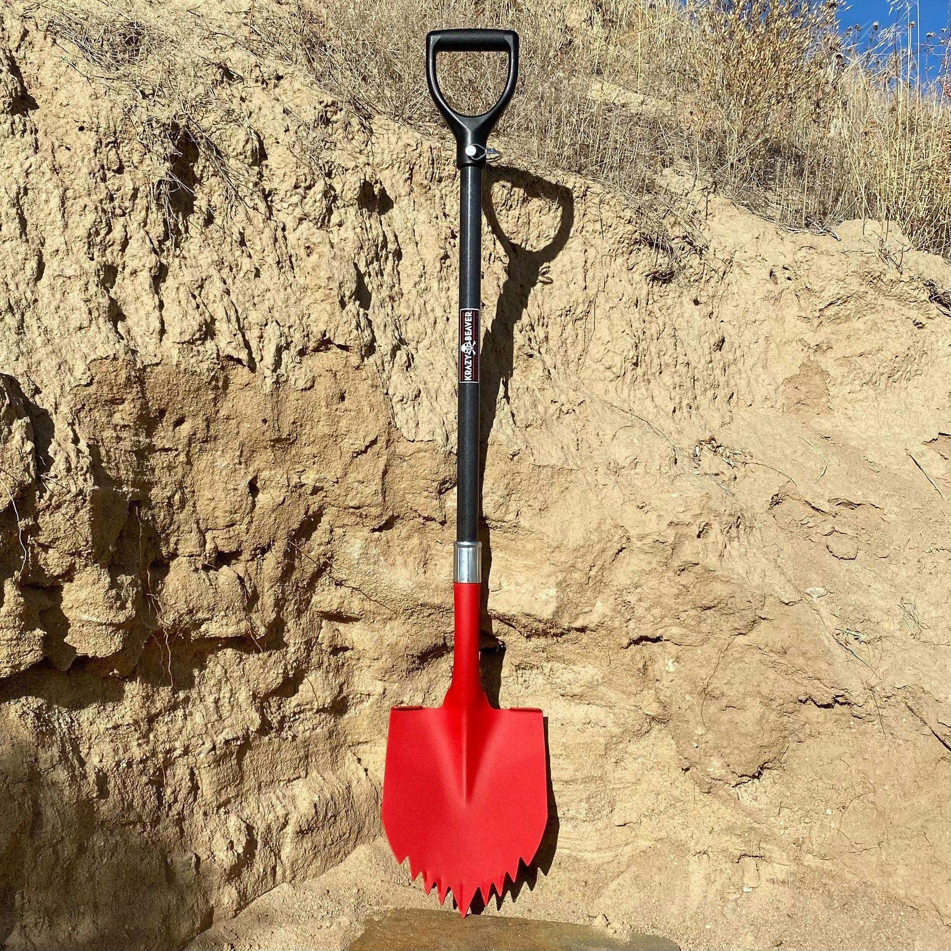 Krazy Beaver Shovel XL (Red Textured Head / Black Handle) - Skoutley Outdoors LLC