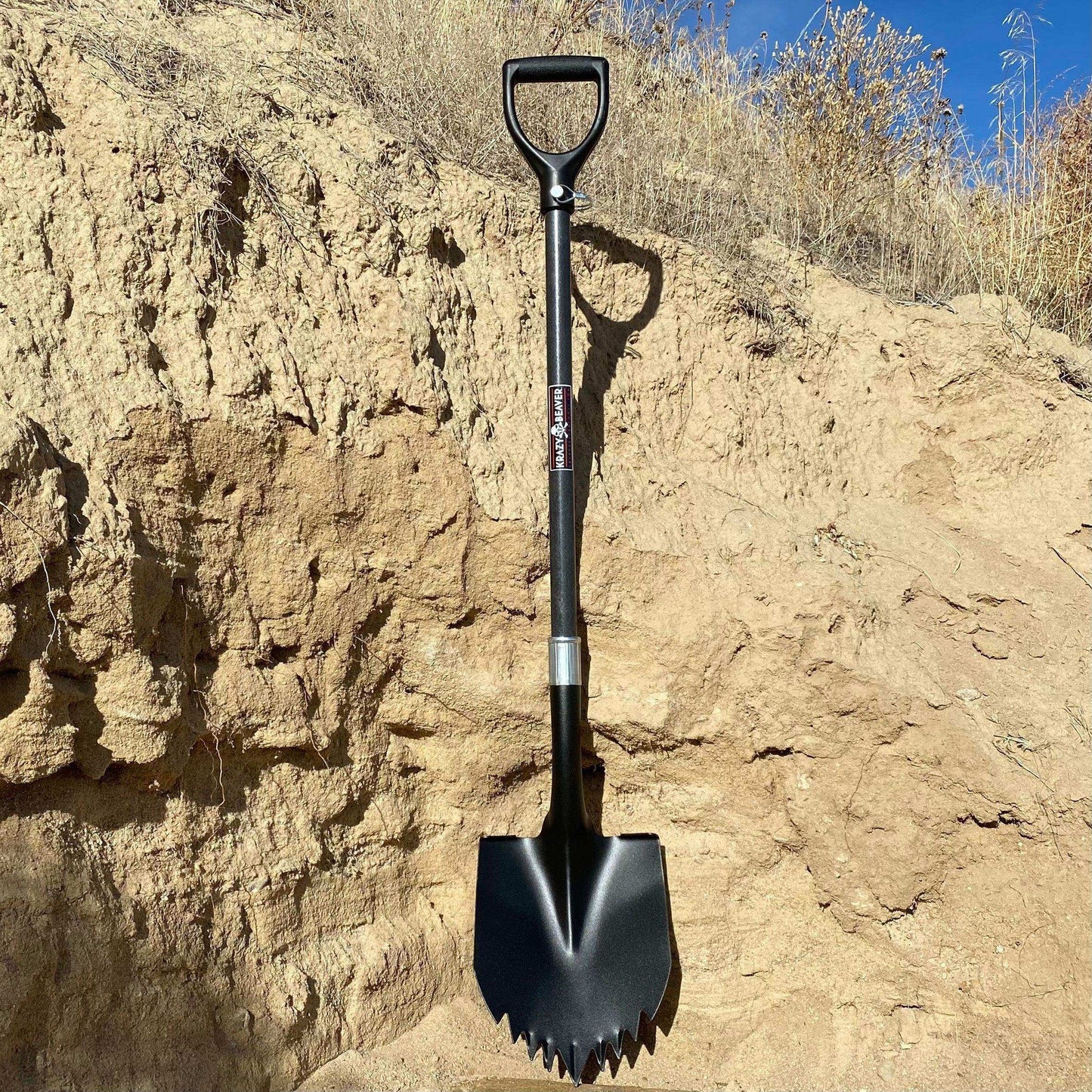 Krazy Beaver Shovel XL (Black Textured Head / Black Handle) - Skoutley Outdoors LLC