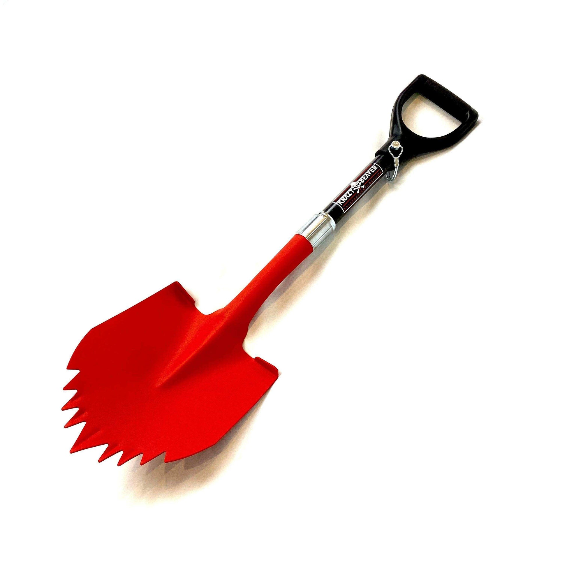 ATV / UTV Krazy Beaver Shorty Shovel (Textured Red Head / Black Handle) - Skoutley Outdoors LLC