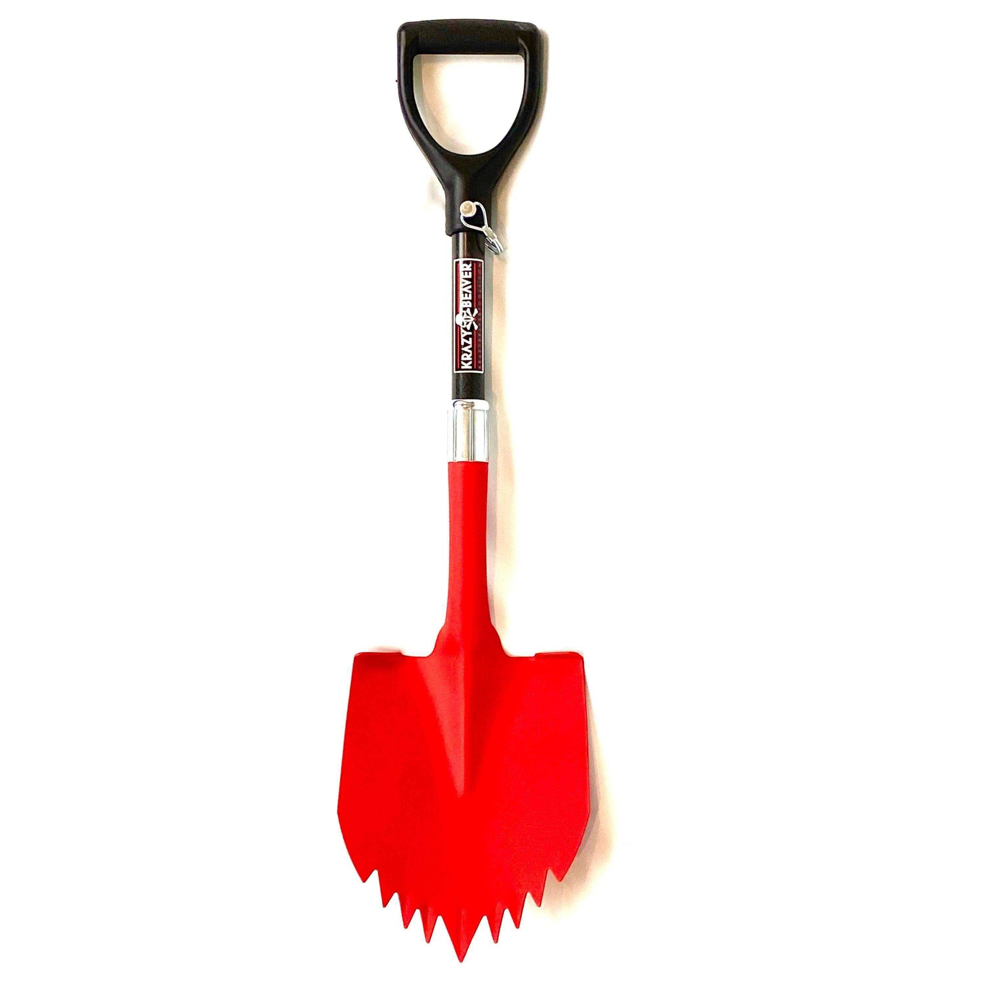 ATV / UTV Krazy Beaver Shorty Shovel (Textured Red Head / Black Handle) - Skoutley Outdoors LLC