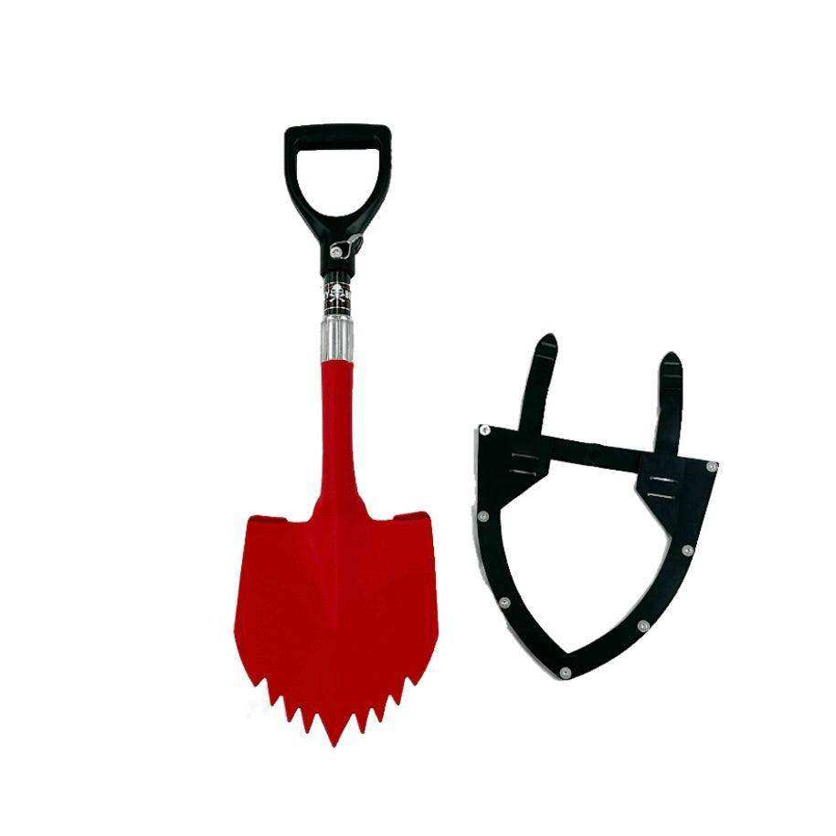 Krazy Beaver Mini Shovel with guard(Textured Red Head / Black Handle # 45642) - Skoutley Outdoors LLC