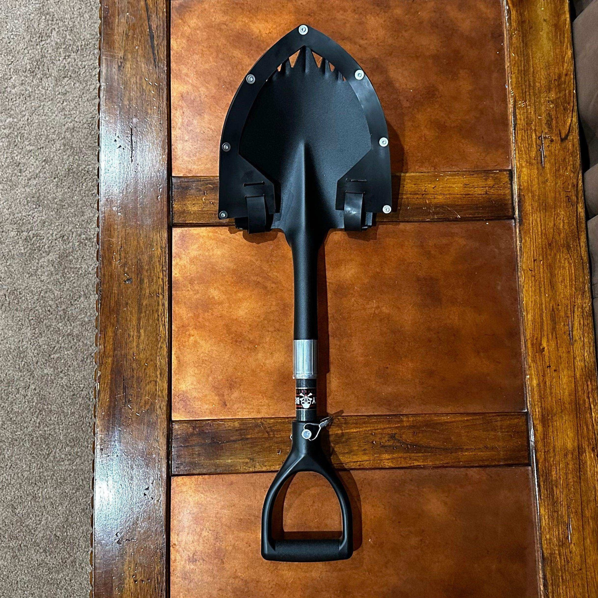 Krazy Beaver Mini Shovel with guard (Textured Black Head / Black Handle # 45641) - Skoutley Outdoors LLC