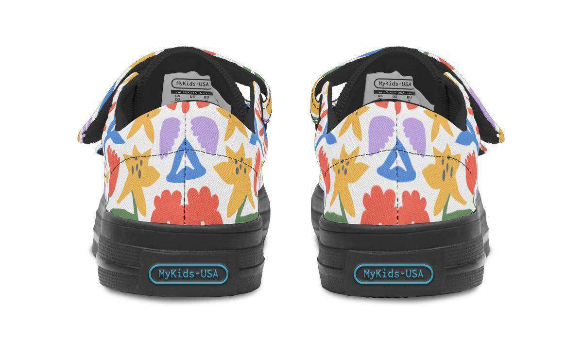 Kids Shoes Low Tops Abstract Flowers - Skoutley Outdoors LLC