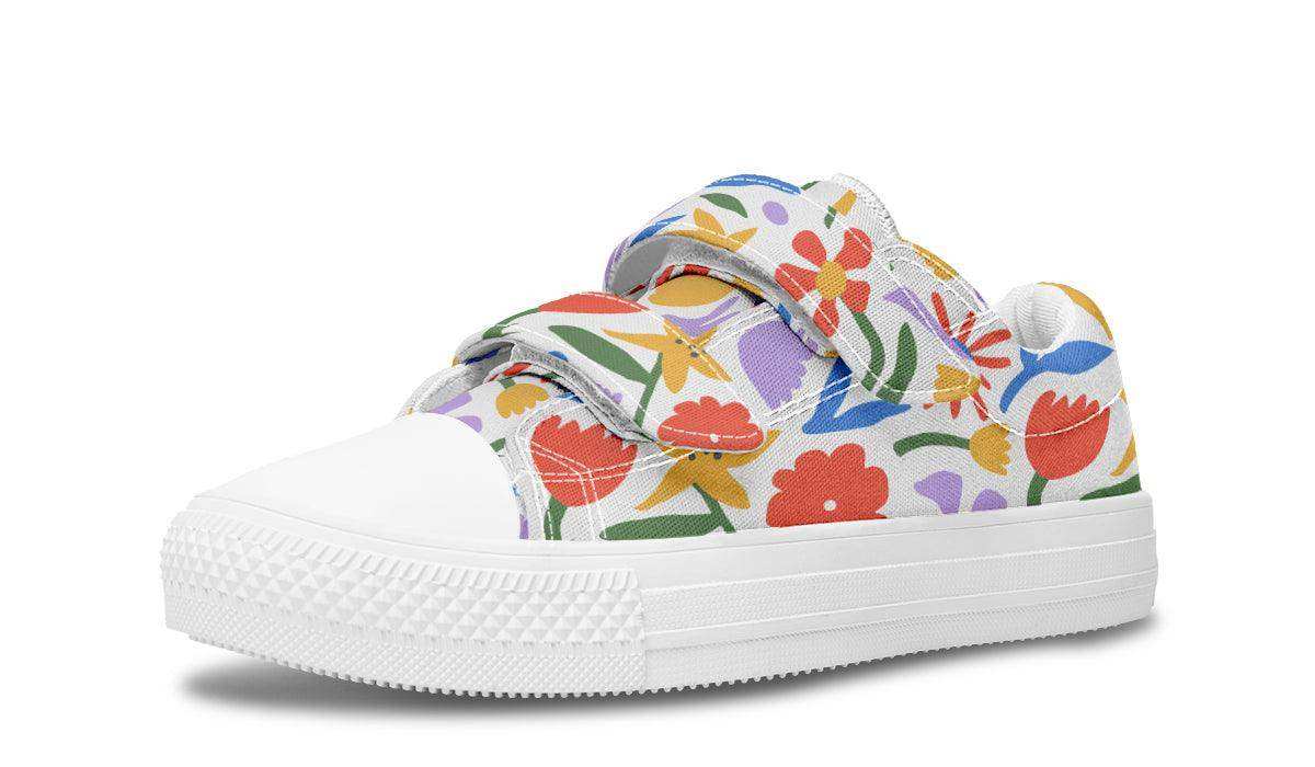 Kids Shoes Low Tops Abstract Flowers - Skoutley Outdoors LLC