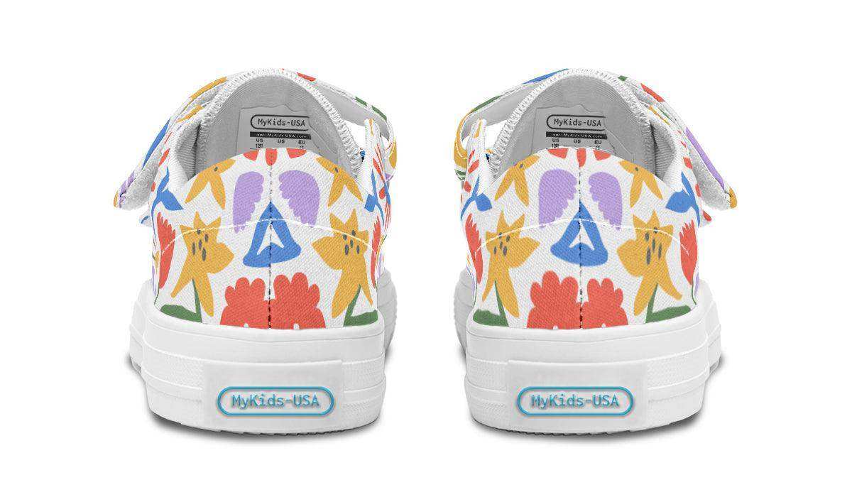 Kids Shoes Low Tops Abstract Flowers - Skoutley Outdoors LLC