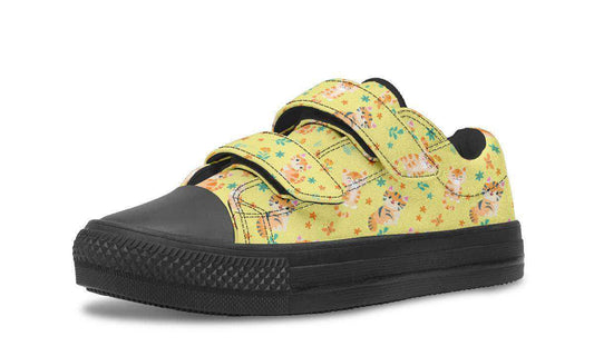 Kids Shoes Low Tops Floral Cats - Skoutley Outdoors LLC