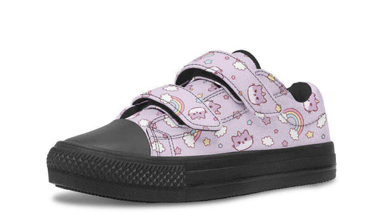 Kids Shoes Low Tops Rainbow And Cats - Skoutley Outdoors LLC