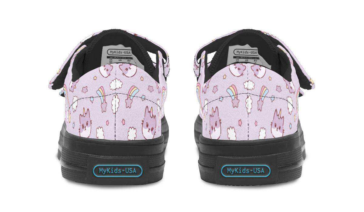 Kids Shoes Low Tops Rainbow And Cats - Skoutley Outdoors LLC