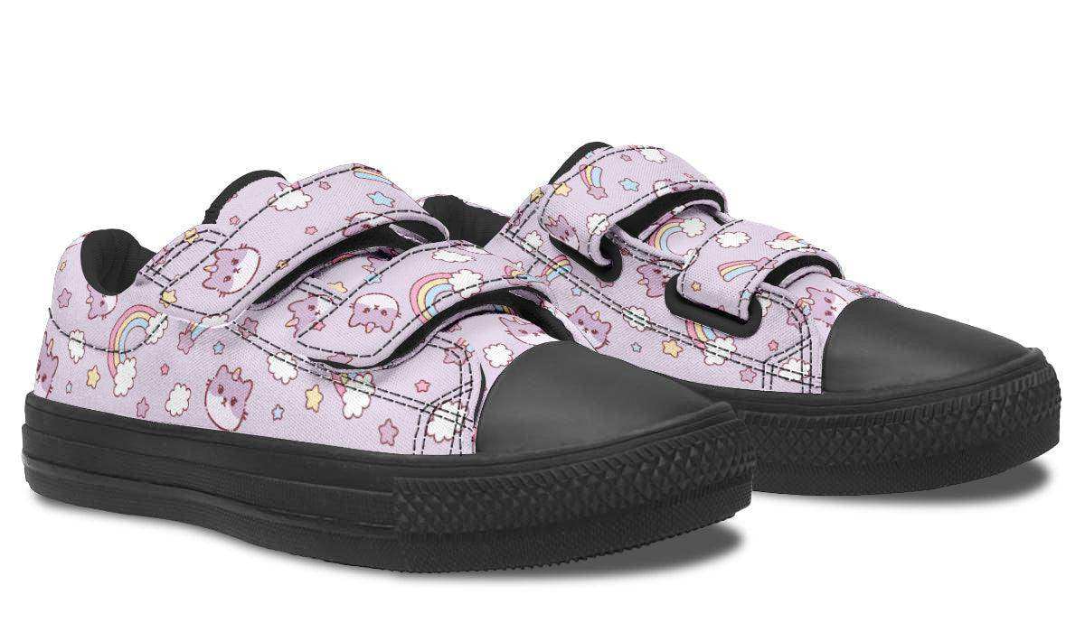 Kids Shoes Low Tops Rainbow And Cats - Skoutley Outdoors LLC