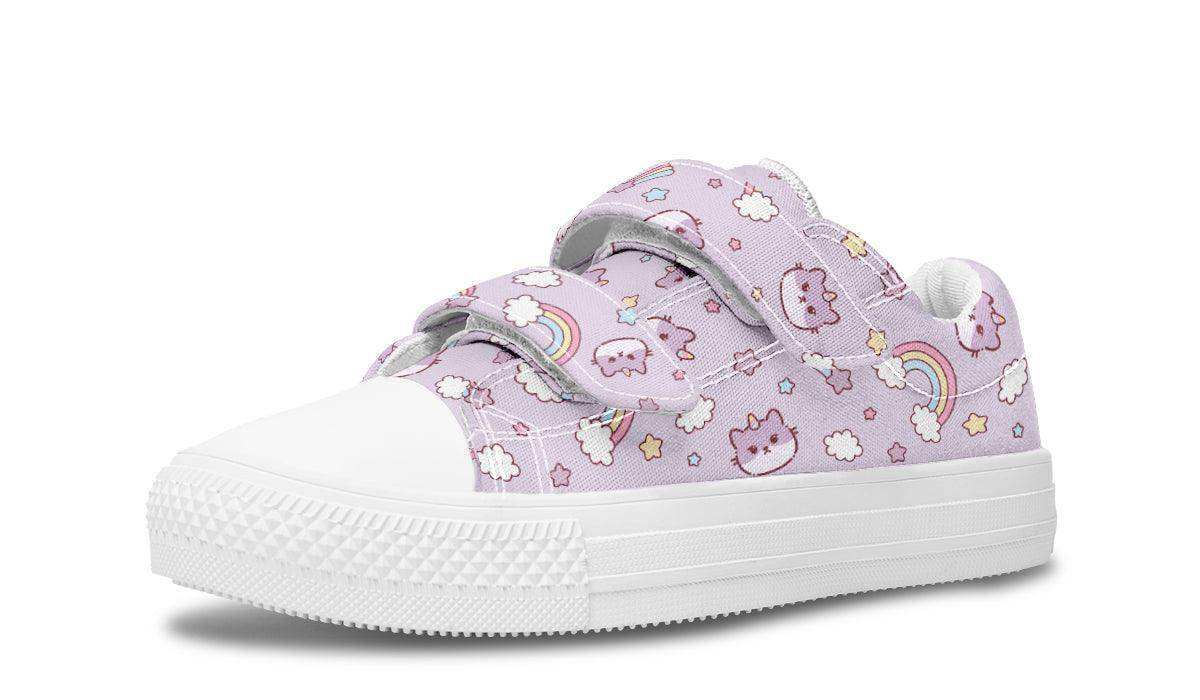 Kids Shoes Low Tops Rainbow And Cats - Skoutley Outdoors LLC